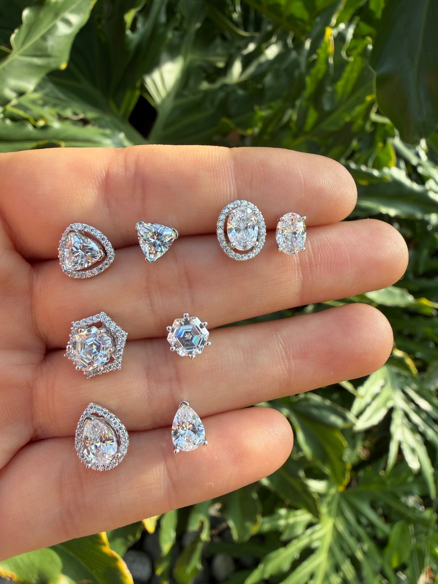 Topo 2 en 1 Hexagonal Plata Esterlina 925 Rodinada