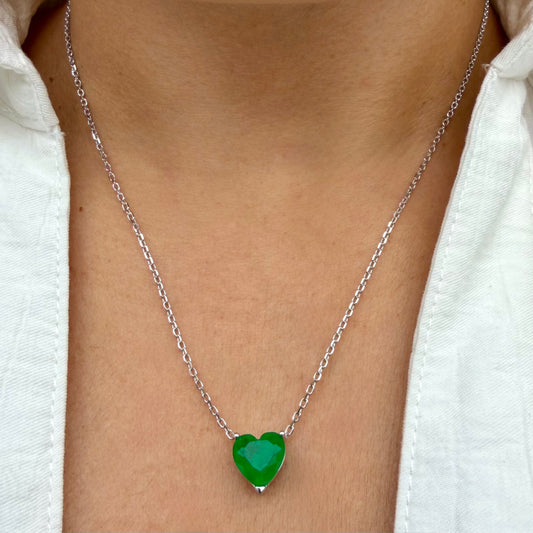 Cadena Esmeralda de Laboratorio Corazón Grande