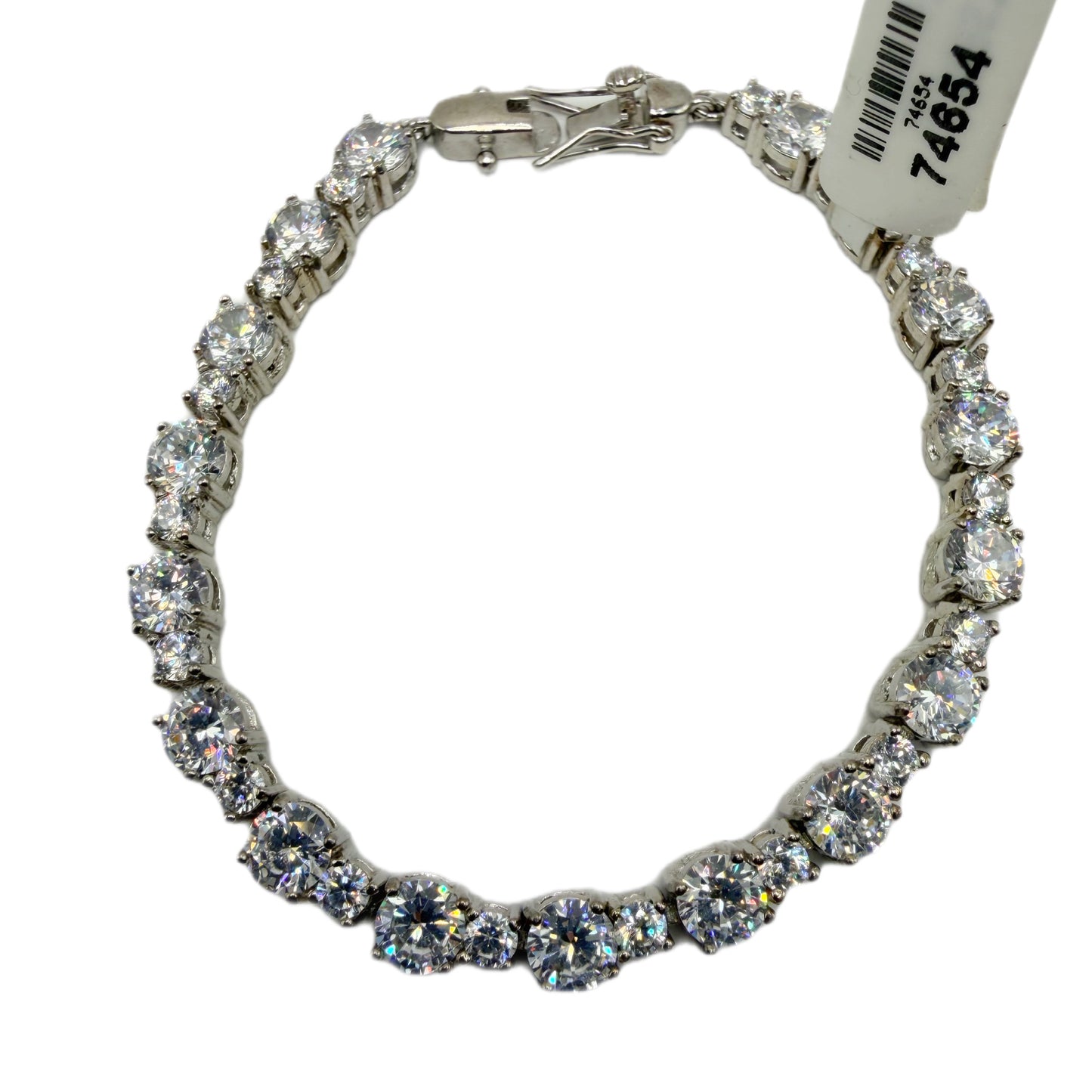 Pulsera tipo Tennis en plata esterlina 925 rodinada